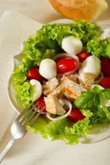 chicken salad with mozzarella - insalata pollo e mozzarella