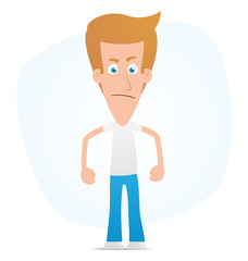 Angry casual man