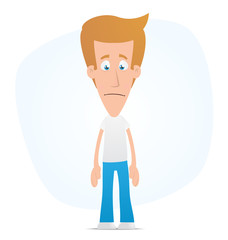 Sad casual man