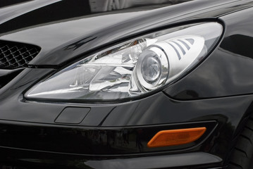 Headlight of a modern sports car