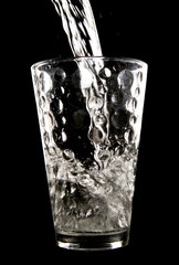 Water being poured into glass