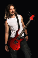 Obraz premium young musician, a guitarist