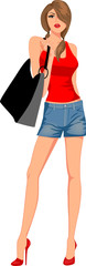 fashion girl with bags