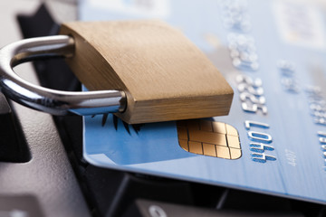 credit card with padlock