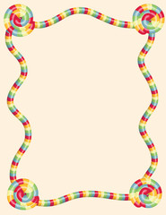 Colorful twisted candy border - 23915660