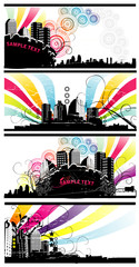 city banner vectors