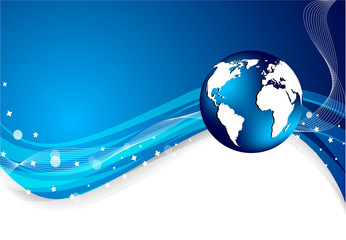 Vector background with globe