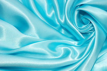 Blue shiny silk
