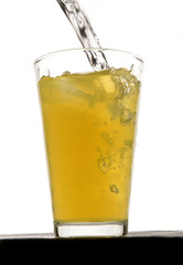 Orange squash drink with ice
