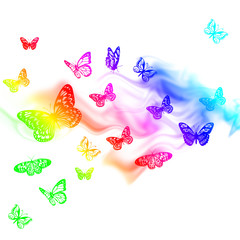 Obraz na płótnie Canvas Abstract background with butterfly
