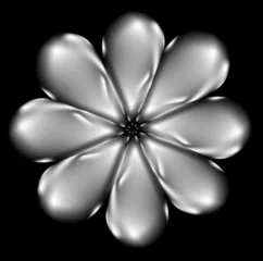 Cercles muraux Fleurs noir et blanc Fleur abstraite, vecteur