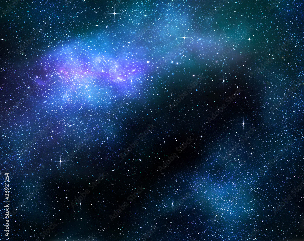 Canvas Prints starry deep outer space nebula and galaxy