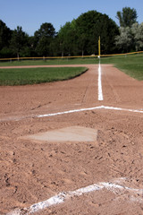 Home Plate Down the Line