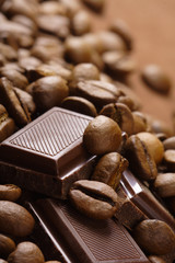 coffee bean and chocolate