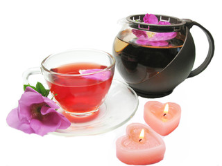 red herbal tea with wild rose