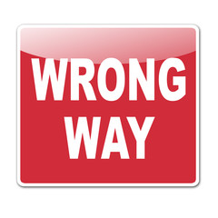 Pegatina WRONG WAY