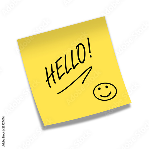 "Postit HELLO!" Stock photo and royaltyfree images on