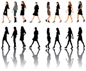 Fashion show silhouettes collection