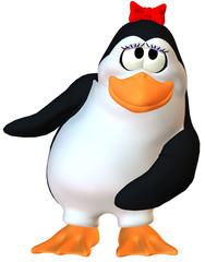 dancing female penguin