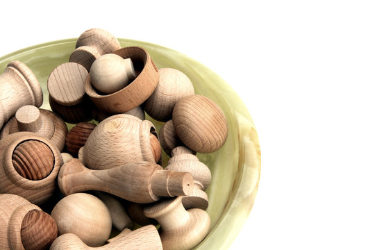 coppa in alabastro con legno tornito