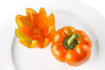 Obraz na płótnie Canvas orange bell pepper
