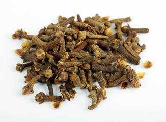 Fragrant clove on white