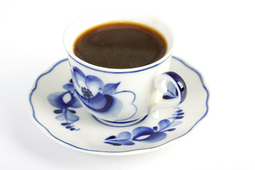 Coffee cup on white background