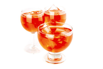 wine and crystal ice