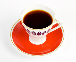Coffee cup on white background