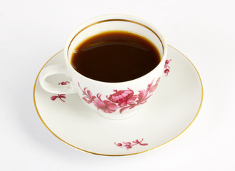 Coffee cup on white background