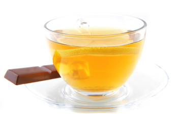 tea and chocolate bar