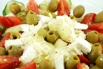greek salad close detail