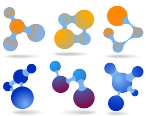 Set of six abstract symbols