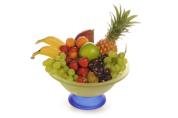 Mixed Fruit in glass bowl - 23933638