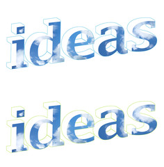 big ideas blue outline