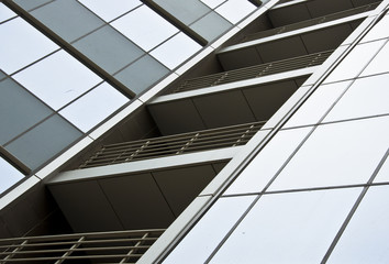 Detail of the facade office building close up.