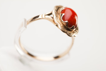 Ring a white background