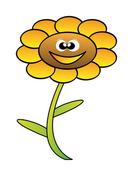 happy vector flower