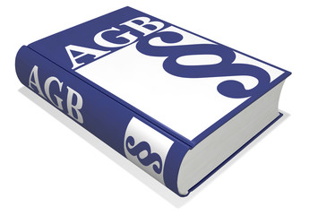 AGB - Allgemeine Geschäftsbedingungen Buch 3D blau