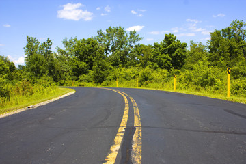 Fototapeta na wymiar Curve in a Road