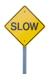 Yellow Slow sign