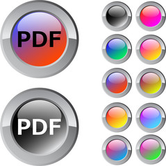 PDF multicolor round button.