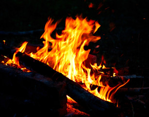 Fire at night