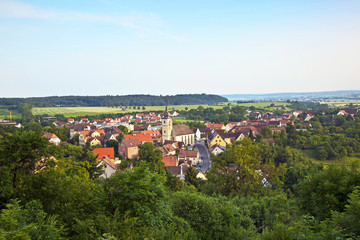 view to romantic village of Shillingsfuerst on 