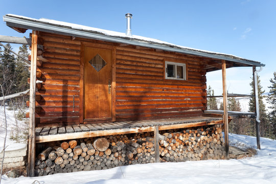 Log Cabin in winter