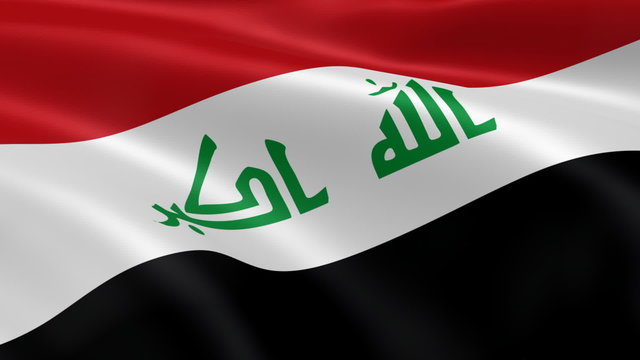 Iraqi flag in the wind