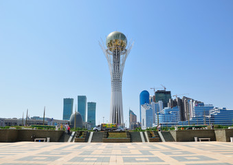 Kazakhstan Astana Baiterek tower - obrazy, fototapety, plakaty