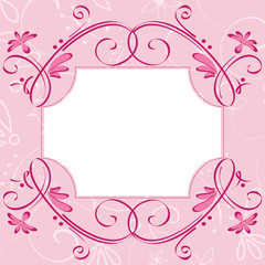 Vector pink cute card