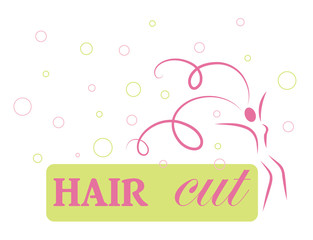 Vector symbol pattern of hair cut