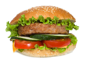 hamburger with vegetables